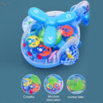 Transparent Gear Helicopter 360 Degree Revolve Action, Flashing Lights With Music Toy For Kids - Image 3