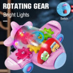 Adventure Wings Friction-Powered Gear-Lit Airplane Toy With Transparent Body And Flashing Lights - Image 2