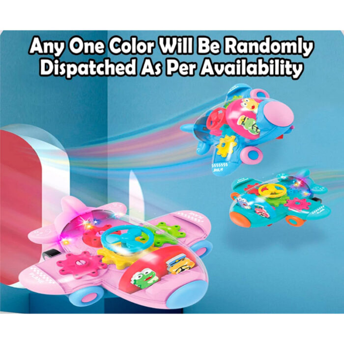 Adventure Wings Friction-Powered Gear-Lit Airplane Toy With Transparent Body And Flashing Lights - Image 7