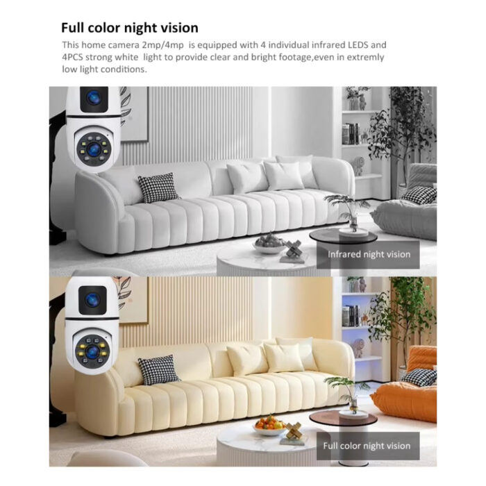 Wireless 360-Degree Pan-Tilt-Zoom Smart Camera with Dual Lenses and IP Connectivity - Image 8