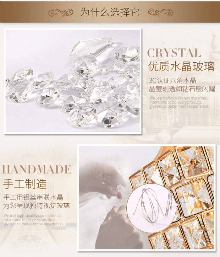 Nordic Crystal Table Lamp Bedroom Bedside Lamp Creative Warm Modern Room Decoration - Image 3