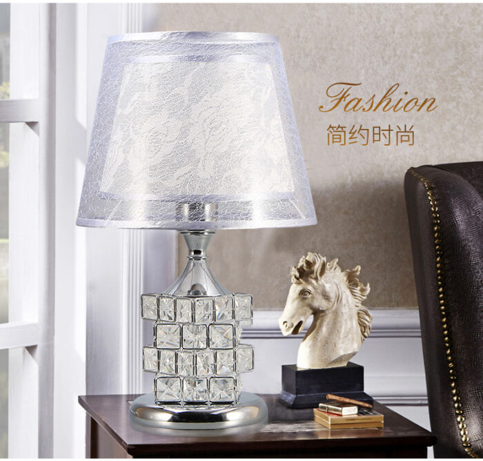 Nordic Crystal Table Lamp Bedroom Bedside Lamp Creative Warm Modern Room Decoration - Image 2