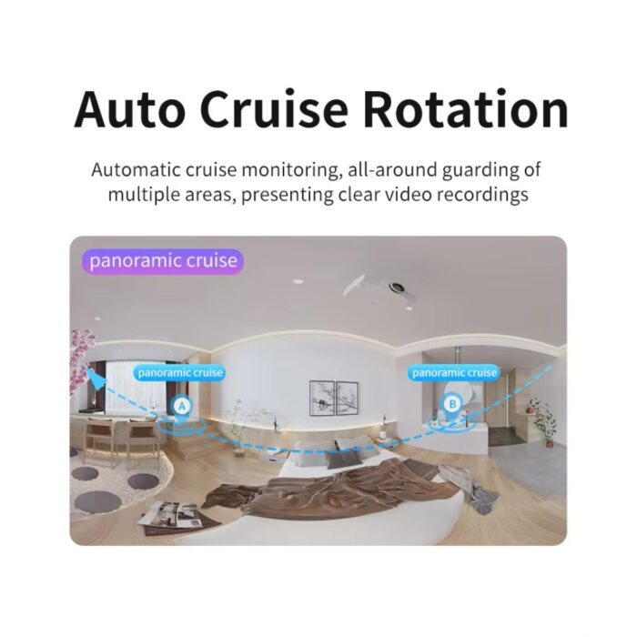 Smart 4k 8MP Indoor Home Security Camera With Dual Lenses, Night Vision, and Two-Way Audio for Real-Time Monitoring - Image 7