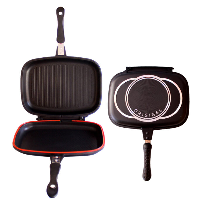 Premium Original Casting 36cm Aluminium Non-Stick Double Grill Pan - Image 8