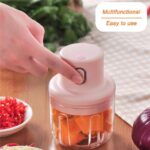 250ML Mini Electric Garlic Food Chopper Ginger Vegetable Crusher Food Blender Processor