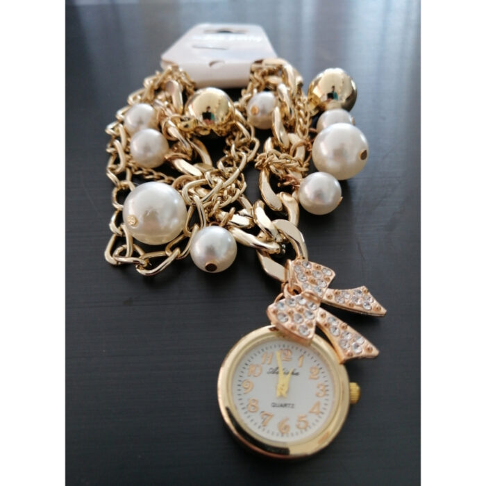Stylish Luxury Pearls Bracelet Women’s Wrist Watch - Image 4