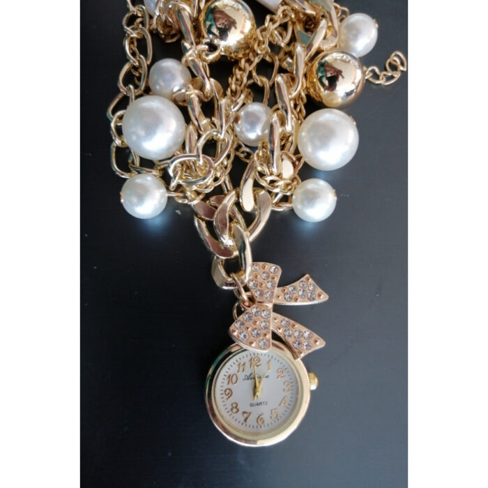Stylish Luxury Pearls Bracelet Women’s Wrist Watch - Image 6