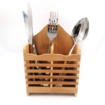 Kitchen Wooden Mini Spoon Holder And Bamboo Chopstick Basket - Image 4
