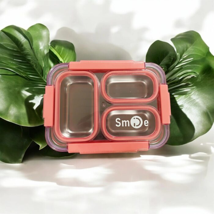 Three Section Smile Lunch Box Ultimate Leak-Proof, Eco-Friendly, and Insulated Solution for Kids and Adults - Image 5