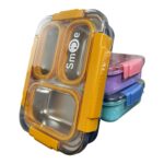 Three Section Smile Lunch Box Ultimate Leak-Proof, Eco-Friendly, and Insulated Solution for Kids and Adults