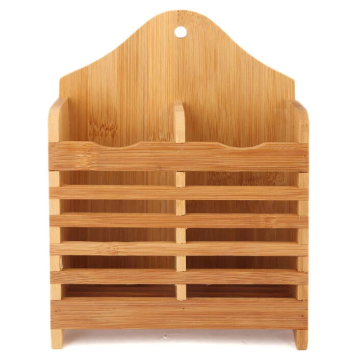 Kitchen Wooden Mini Spoon Holder And Bamboo Chopstick Basket - Image 7