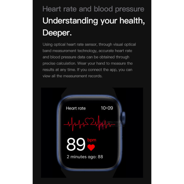 T500+ Pro Series 6 Full Touch Screen Bluetooth Fitness Smart Watch - Image 5