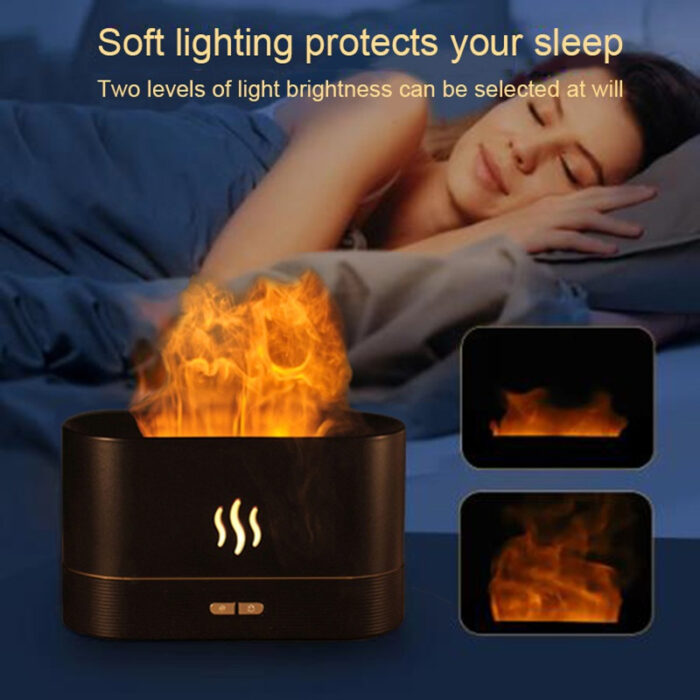 3D LED Simulation Night Light Ultra Silent Air Humidifier With Auto Shutoff Function - Image 2