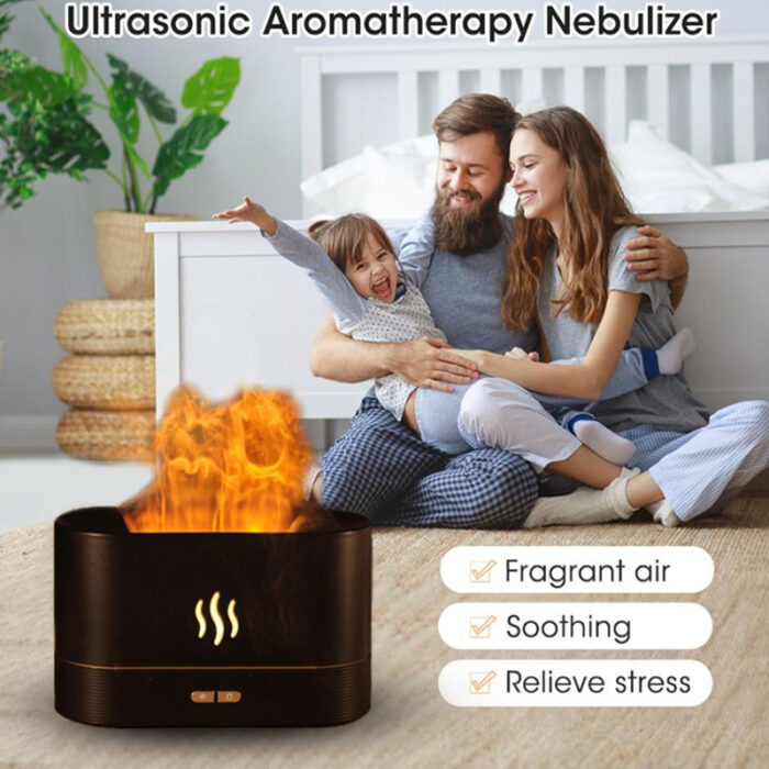 3D LED Simulation Night Light Ultra Silent Air Humidifier With Auto Shutoff Function - Image 4