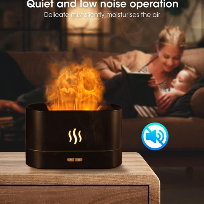 3D LED Simulation Night Light Ultra Silent Air Humidifier With Auto Shutoff Function - Image 5