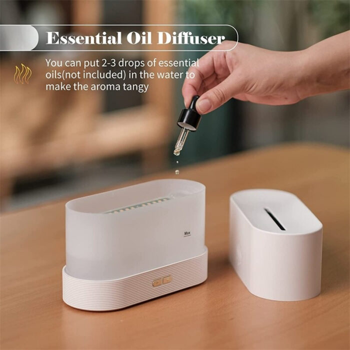 3D LED Simulation Night Light Ultra Silent Air Humidifier With Auto Shutoff Function - Image 8