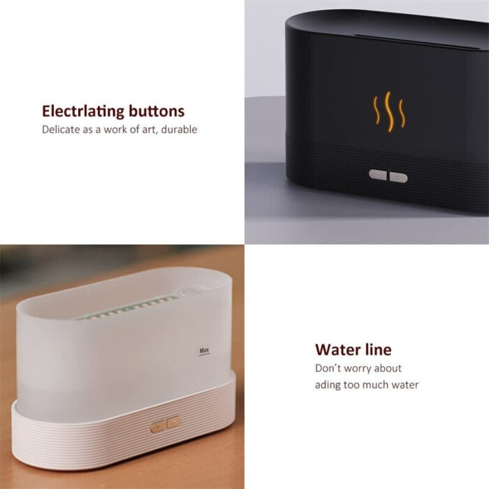 3D LED Simulation Night Light Ultra Silent Air Humidifier With Auto Shutoff Function - Image 7