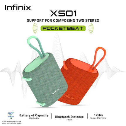 Infinix XS01 Pocket Beat Wireless Bluetooth Speaker Compact, Powerful, and Travel-Ready Audio Companion