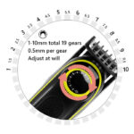 Kemei KM-696 5 in 1 Professional Electric Hair Trimmer Rechargeable Hair Clipper Grooming Kit - Image 4