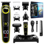 Kemei KM-696 5 in 1 Professional Electric Hair Trimmer Rechargeable Hair Clipper Grooming Kit