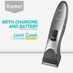 KM 3909 Rechargeable Electric Professional Hair Trimmer & Clipper With Adjustable Comb Attachments