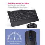 PC132a Wireless Keyboard And Mouse Combo 104-Keys Keyboard With Chiclet Keys Palm Rest And Mouse For PC Laptop - Image 6