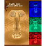 Mushroom Shape USB Rechargeable RGB Lighting Touch And Remote Control Table Lamp - Image 5