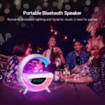 BT-3401 LED Display Wireless Phone Charger Bluetooth Speaker With Seven Color Selections, Alarm Clock, FM Radio - Image 5