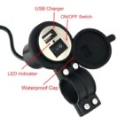 2pcs Motorcycle Electric Bicycle Handlebar Waterproof USB Charger For Phone - Image 3