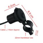 2pcs Motorcycle Electric Bicycle Handlebar Waterproof USB Charger For Phone - Image 7