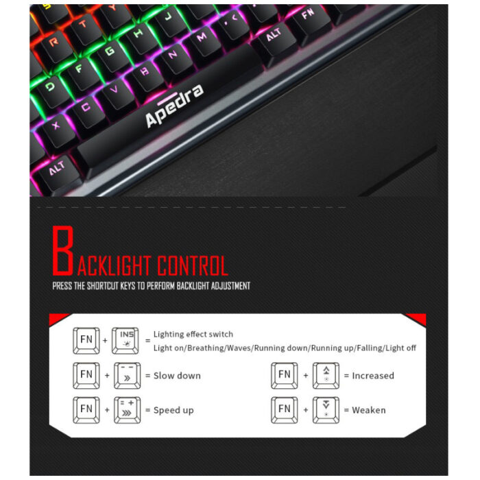 IMice MK-X90 Mechanical Blue Axis Wired Gaming Keyboard - Image 5