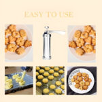 Multi-Pattern Cookie Press Machine DIY Biscuit Maker With 20 Disc Shapes And Stencils - Image 7