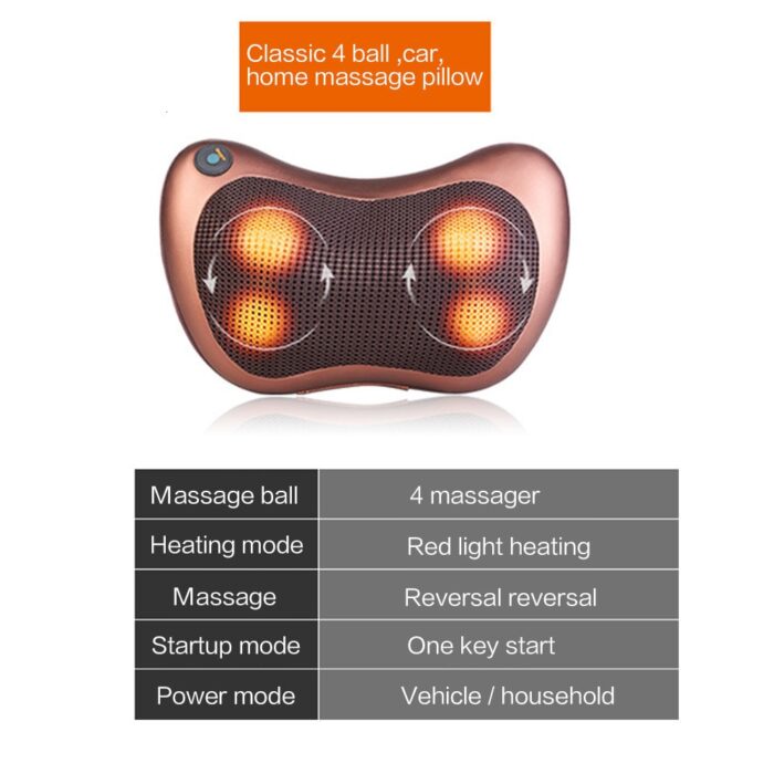 Multi-Function Electric Cervical Body Massage Pillow with Deep-Kneading Heated Massage Nodes - Image 8