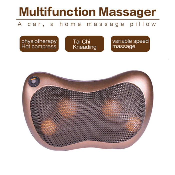 Multi-Function Electric Cervical Body Massage Pillow with Deep-Kneading Heated Massage Nodes - Image 1