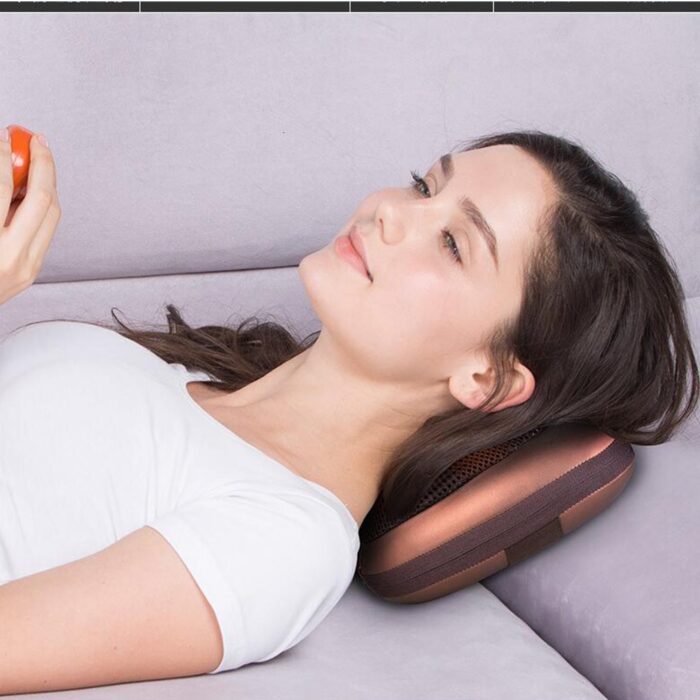 Multi-Function Electric Cervical Body Massage Pillow with Deep-Kneading Heated Massage Nodes - Image 4