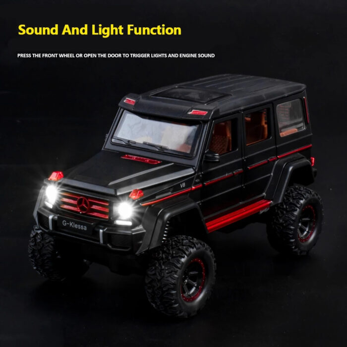 Mercedes Benz G500 Diecast Alloy Off-Road SUV Simulation Model Vehicle With Dynamic Music And Light - Image 10