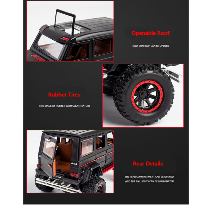 Mercedes Benz G500 Diecast Alloy Off-Road SUV Simulation Model Vehicle With Dynamic Music And Light - Image 4