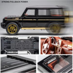 1:24 Exquisite Model Mercedes Benz G63 AMG Zinc Alloy Pull Back Car With Dynamic Music And Light - Image 7
