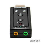 Pack Of 3 Mini External USB Sound Card 7.1 CH 3D Audio Adapter With 3.5mm Headset Jack For PC And Notebook - Image 4