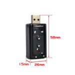 Pack Of 3 Mini External USB Sound Card 7.1 CH 3D Audio Adapter With 3.5mm Headset Jack For PC And Notebook - Image 6