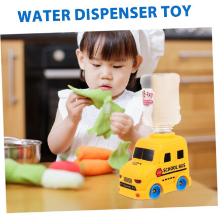 Mini Cute School Bus Water Dispenser Drinking Fountain Toy For Kids