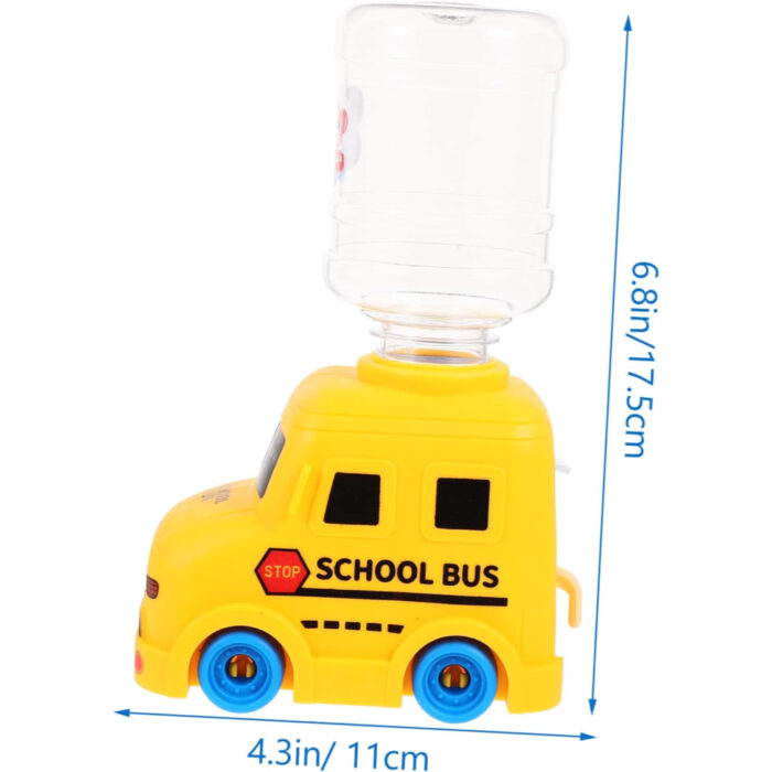Mini Cute School Bus Water Dispenser Drinking Fountain Toy For Kids - Image 7