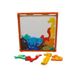 Cute 3D Colorful 16Pcs Animal Theme Wooden Puzzle For Kids