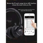 NIA Q1 Bluetooth 4.2 Overhead Stereo Headphones with FM Radio and MicroSD Support - Image 4