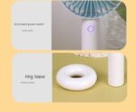 BD 5626 Mini Portable Rechargebale Handheld/Desktop Fan With Adjustable Wind Speed, Illuminated Power Swtich, Ring Base - Image 9