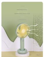 BD 5626 Mini Portable Rechargebale Handheld/Desktop Fan With Adjustable Wind Speed, Illuminated Power Swtich, Ring Base - Image 5