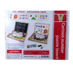 Wooden Magnetic Black And White Board With Cartoons And Numbers - Image 6