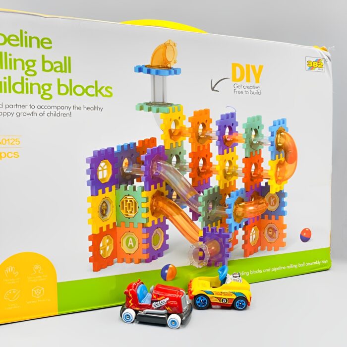 125Pcs DIY Creative Pipeline Rolling Ball Building Blocks Marble Drop Set - Image 8