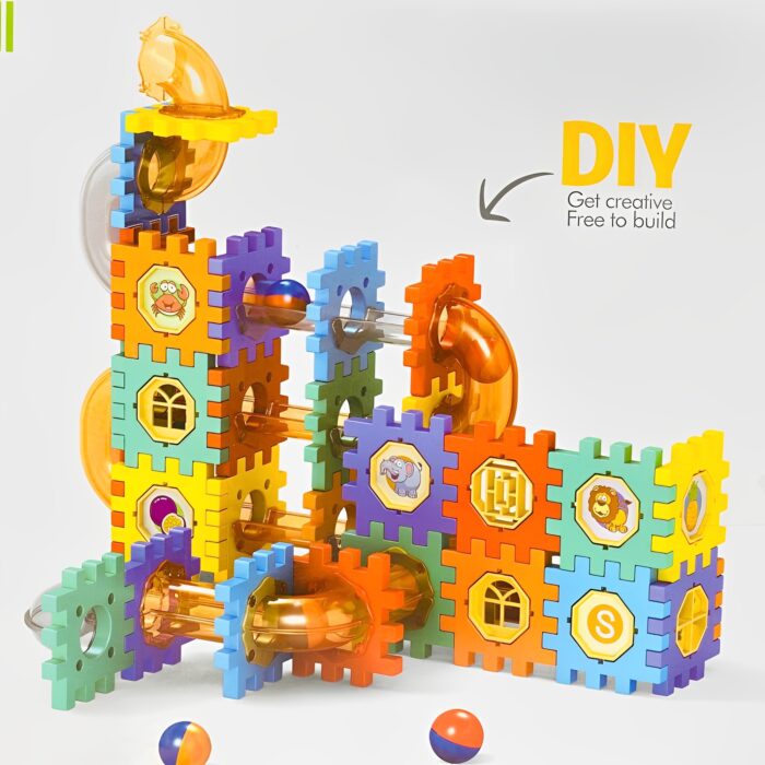 125Pcs DIY Creative Pipeline Rolling Ball Building Blocks Marble Drop Set - Image 2