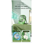 Wireless Portable Mini Brushless Fan with Super Large Wind Power, 3-Speed Setting, and LED Torch Light - Image 6